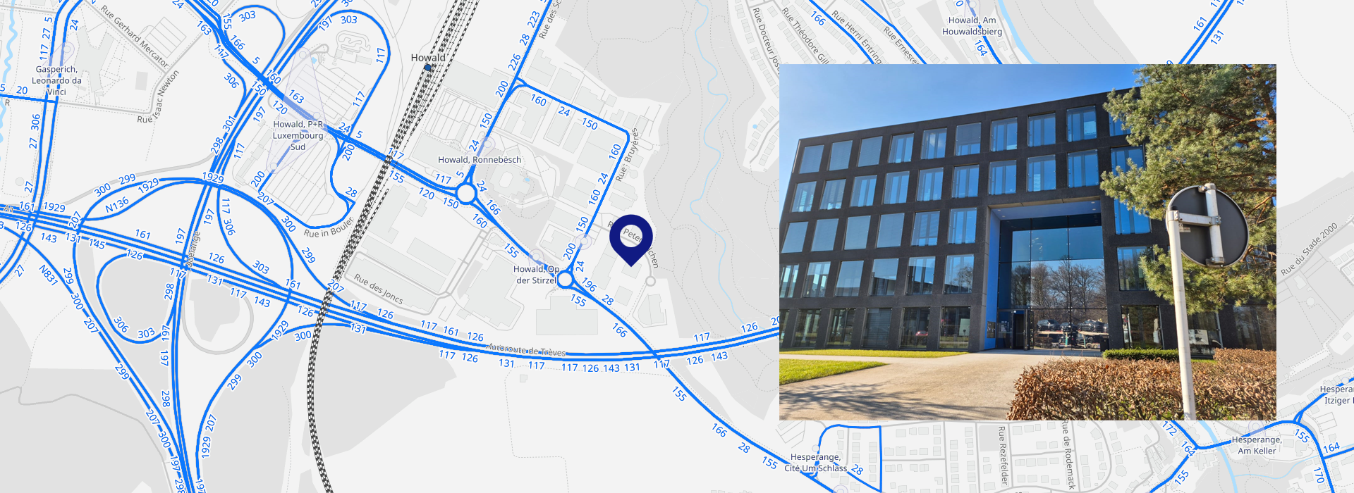 Plan d'accès de l'INFPC sur Google Maps